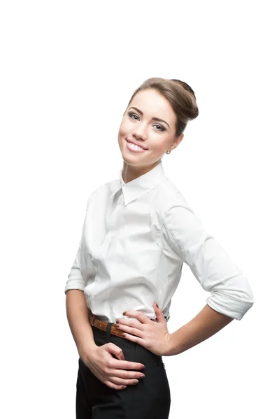 Young smiling business woman — Stock Photo, Image