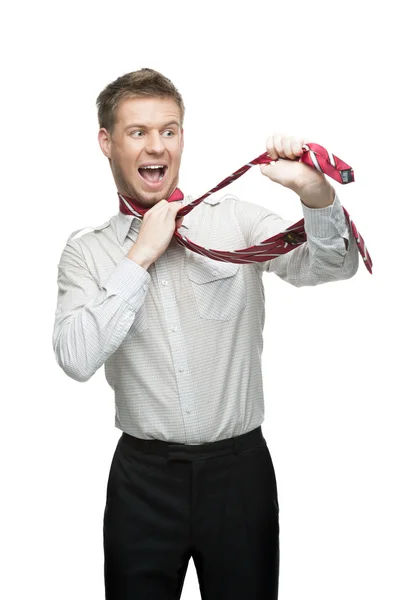 Art of tie a necktie — Stock Photo, Image