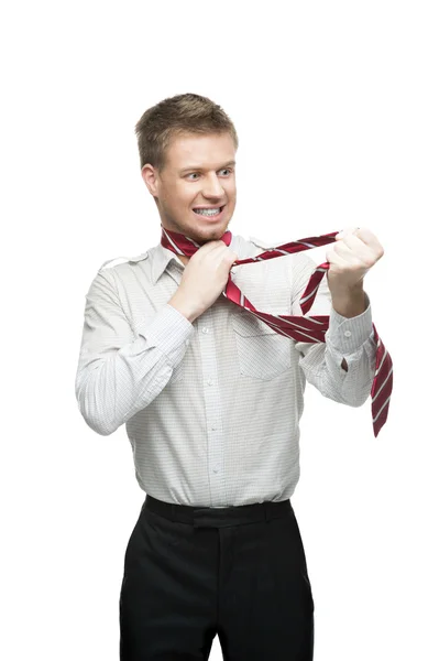 Art of tie a necktie — Stock Photo, Image