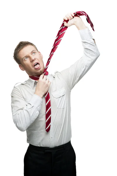 Art of tie a necktie — Stock Photo, Image