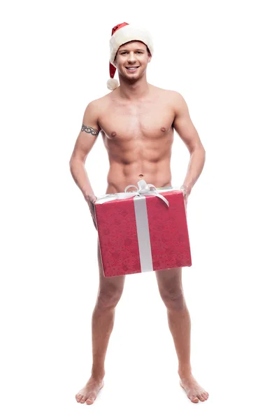 Sexy christmas man — Stock Photo, Image