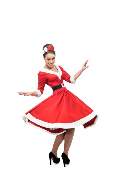 Cheerful dancing retro girl — Stock Photo, Image