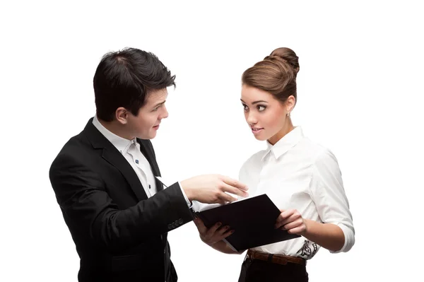 Young business having discussion — Stock Photo, Image