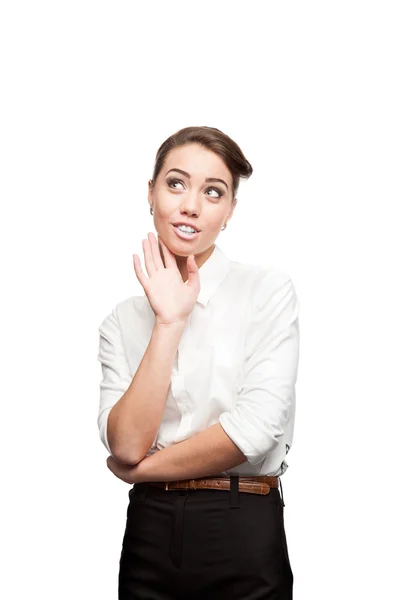 Young thoughtful business woman — Stock Photo, Image