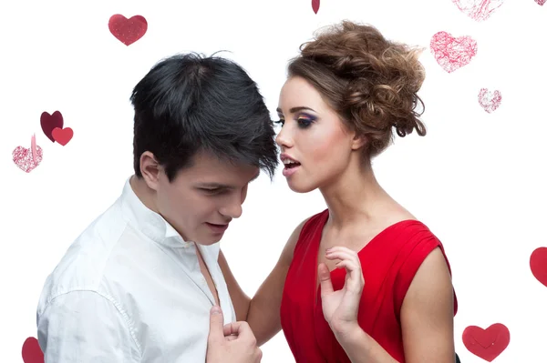 Молодая пара в День Святого Валентина — стоковое фото