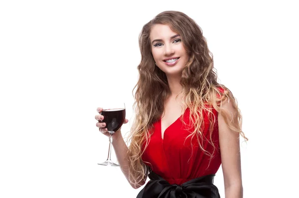 Woman with wineglass — Stock Photo, Image