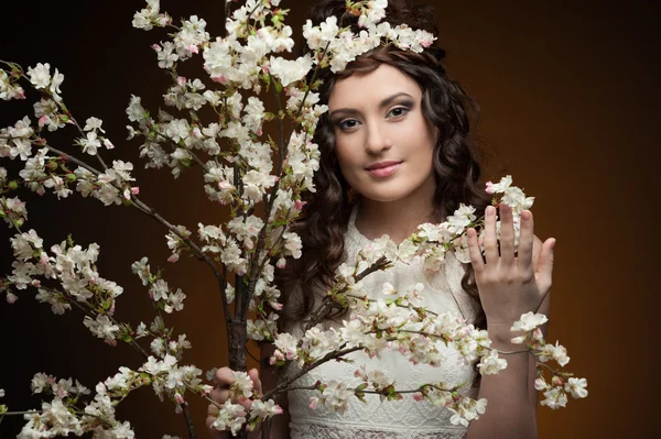 Elegant spring girl — Stock Photo, Image