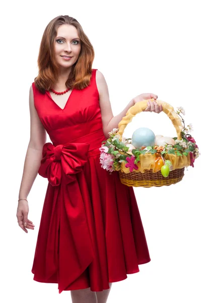 Cheerful easter woman — Stock Photo, Image