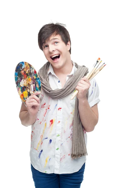 Happy painter — Stock Photo, Image