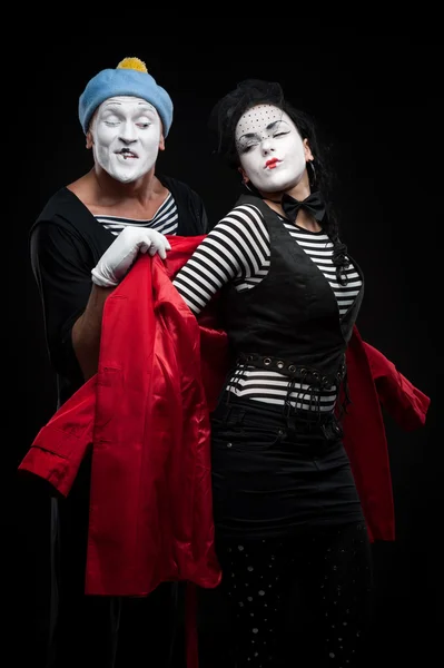 Couple of mimes — Stock Photo, Image