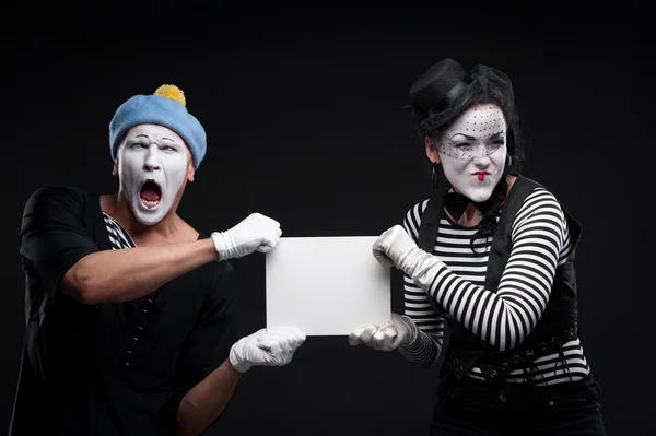 Funny mimes — Stock Photo, Image