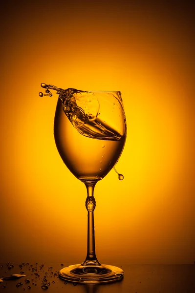 Shaking wineglass — Stock Photo, Image