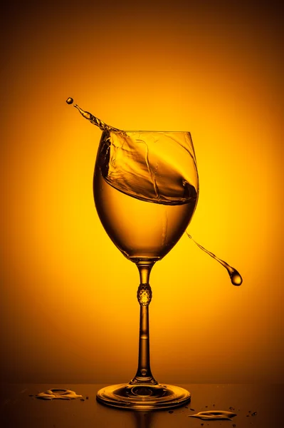 Shaking wineglass — Stock Photo, Image