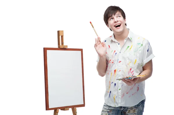 Pintor feliz — Foto de Stock