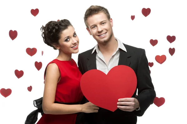 Caucasian smiling couple — Stock Photo, Image