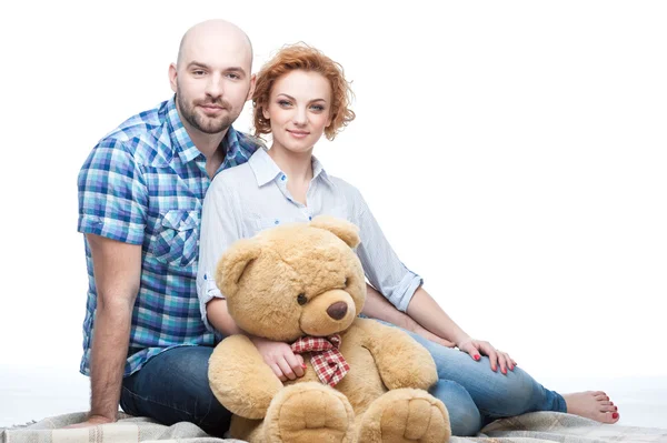 Happy casual family — Stock Photo, Image