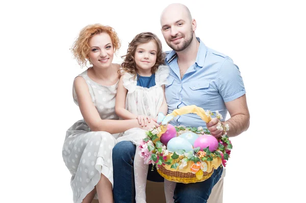 Happy casual family — Stock Photo, Image