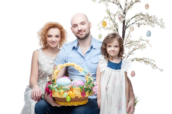 Casual en gelukkige familie — Stockfoto