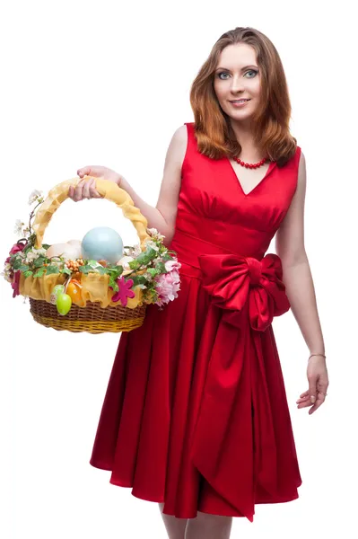 Cheerful easter woman — Stock Photo, Image