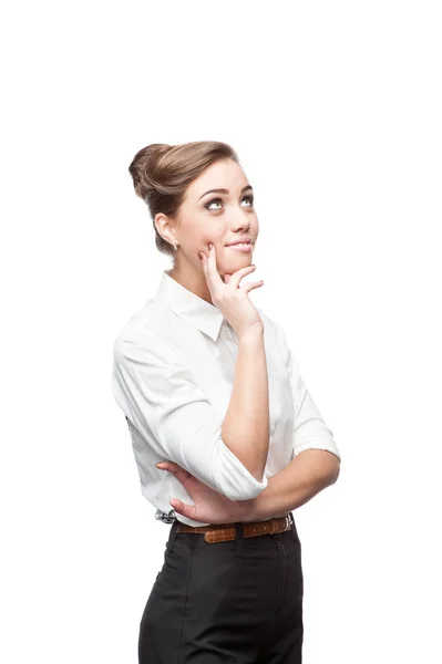 Young thoughtful business woman — Stock Photo, Image