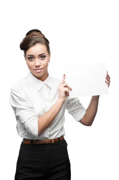 Young happy business woman — Stock Photo, Image