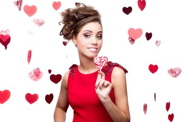 esmer kadın holding lolipop