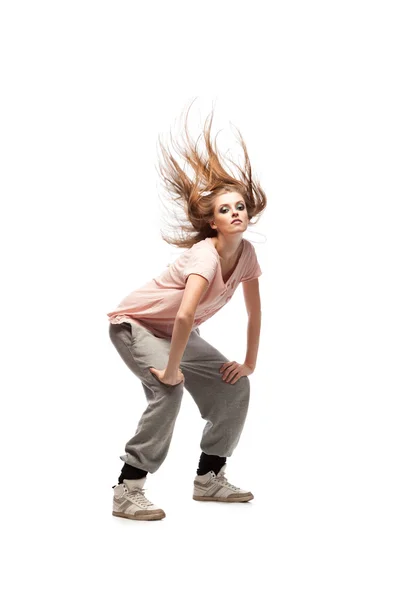 Girl hip-hop dancer — Stock Photo, Image