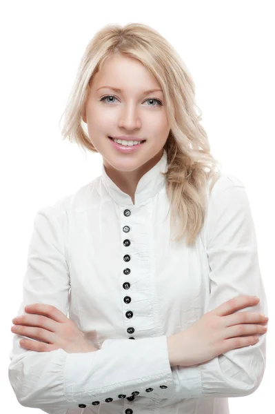 Ung smilende forretningskvinde - Stock-foto
