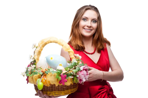 Cheerful easter woman — Stock Photo, Image