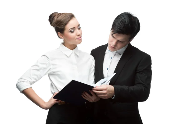 Young business people having discussion — Stock Photo, Image