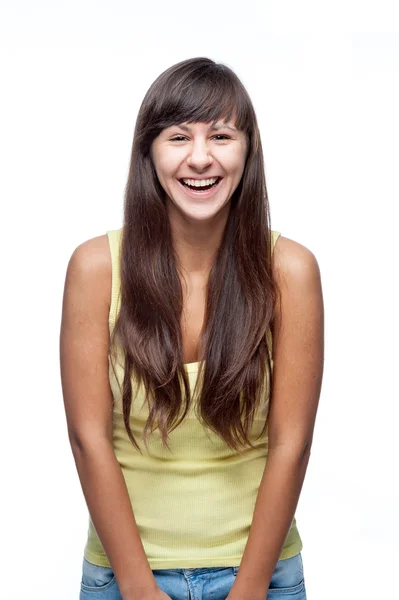 Aantrekkelijke Kaukasische lachen meisje — Stockfoto