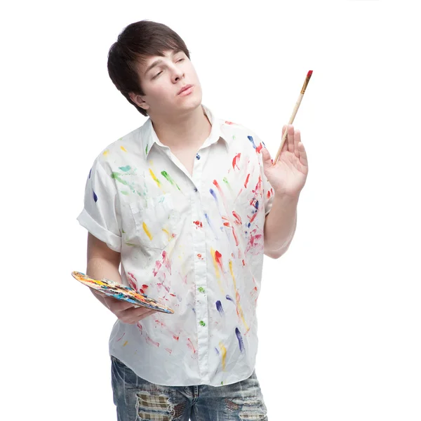 Happy painter — Stock Photo, Image