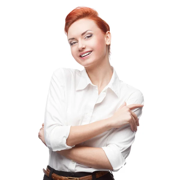 Young smiling business woman — Stock Photo, Image