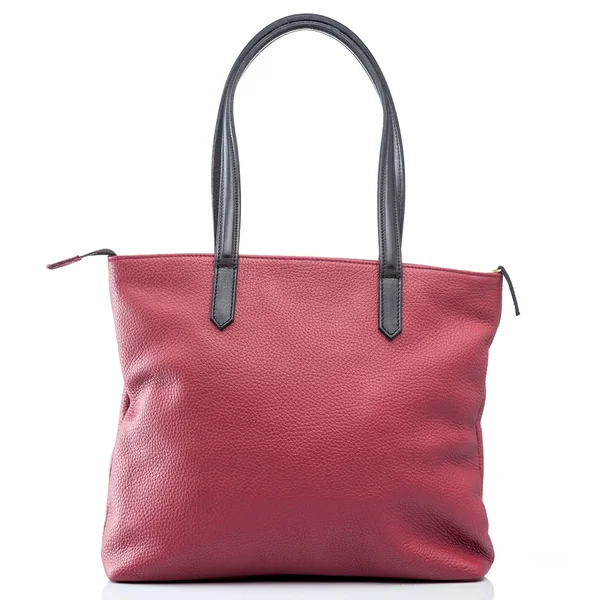Tas kulit merah perempuan — Stok Foto