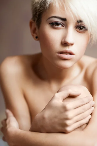 Portrait of beautiful blond woman — Stock Photo, Image