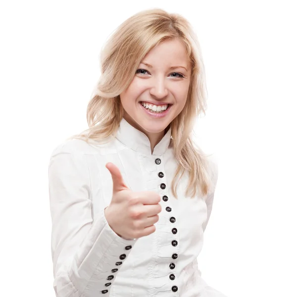 Joven mujer de negocios sonriente — Foto de Stock