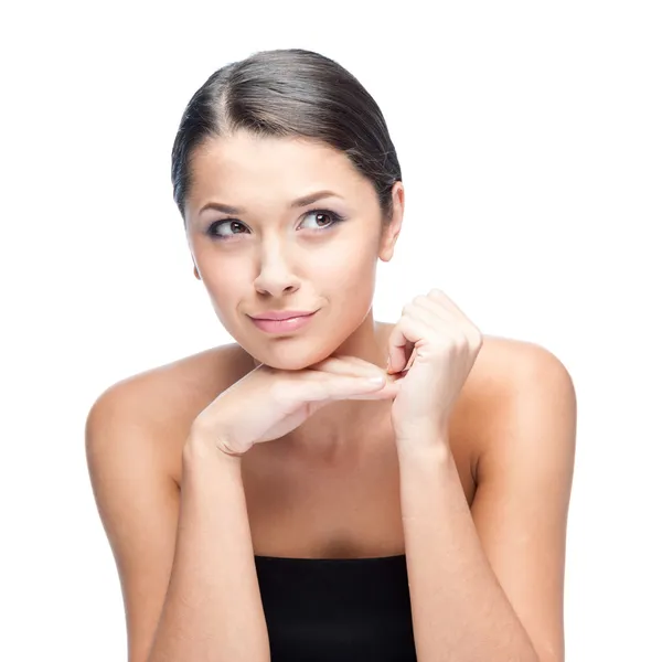 Cheerful brunette woman — Stock Photo, Image