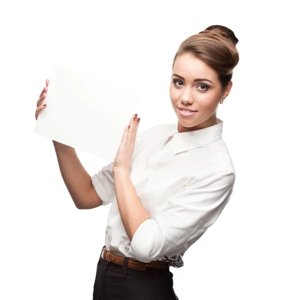 Young happy business woman — Stock Photo, Image