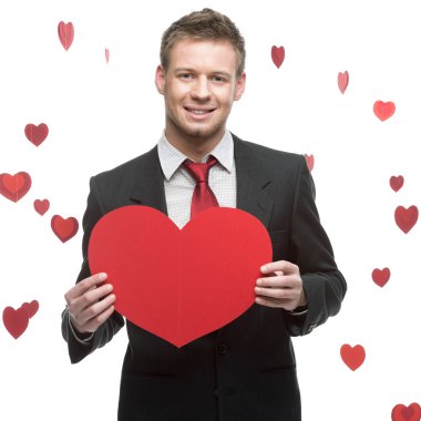 işadamı holding büyük kırmızı kalp