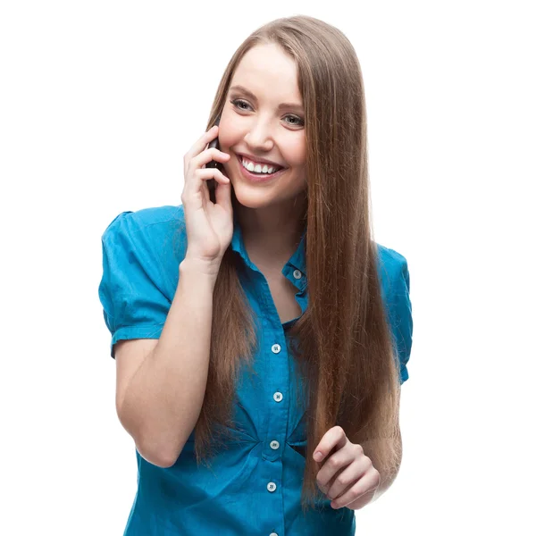 Mujer de negocios hablando por teléfono celular —  Fotos de Stock