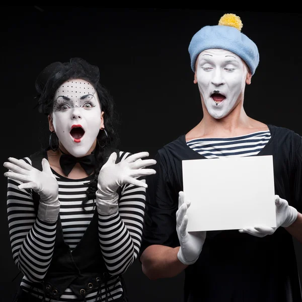 Funny mimes — Stock Photo, Image