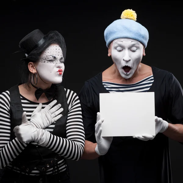 Funny mimes — Stock Photo, Image