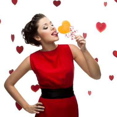 esmer kadın holding lolipop
