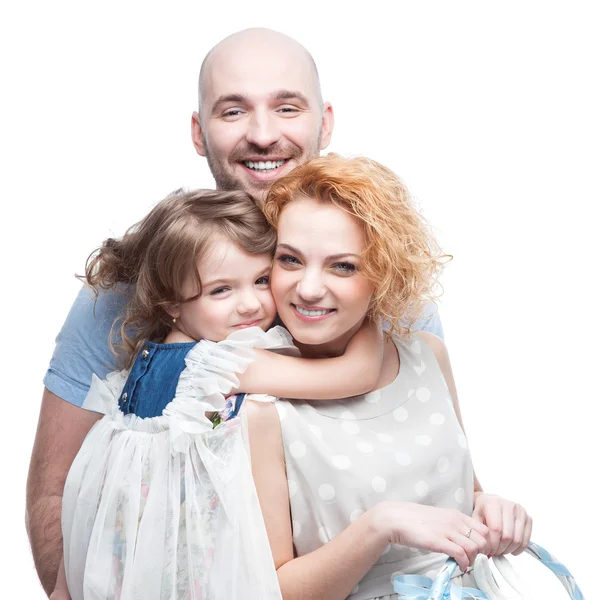 Happy casual family — Stock Photo, Image