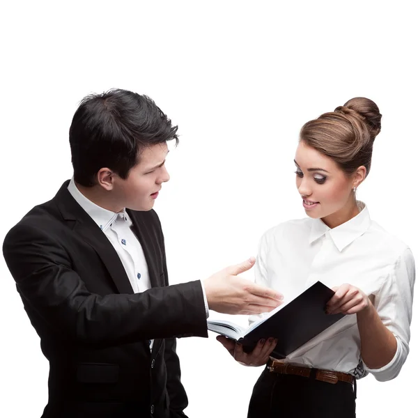 Young business people having discussion — Stock Photo, Image