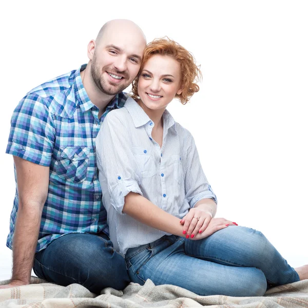 Happy smiling couple hugging — Stock Photo, Image