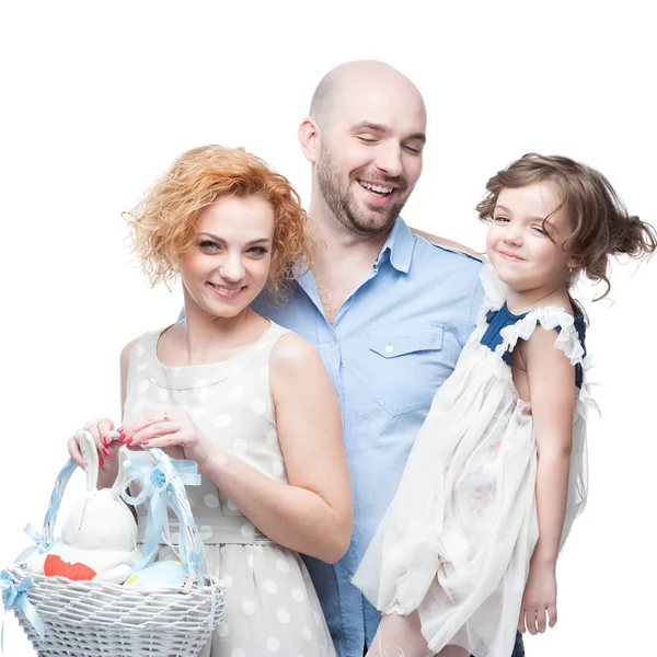Casual en gelukkige familie — Stockfoto