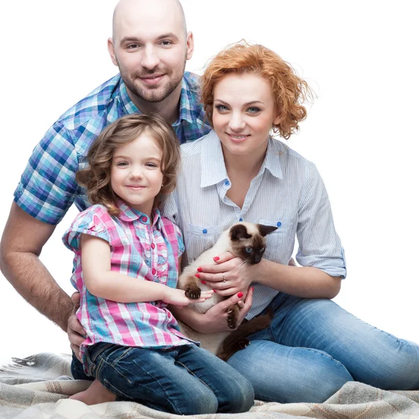 Familia casual feliz — Foto de Stock