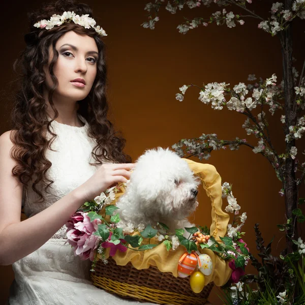 Elegant spring girl — Stock Photo, Image