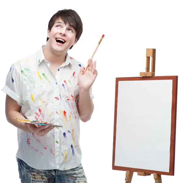 Pintor feliz — Foto de Stock